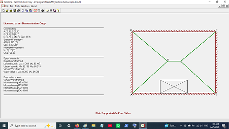 slab supported on four sides